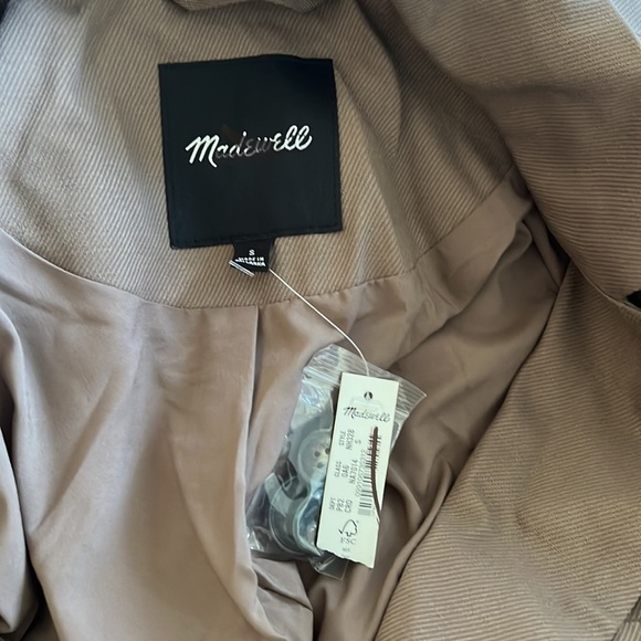 Madewell Drapeweave Caldwell Double Breasted Blazer NH328 Brown Oversized - Picture 8 of 9